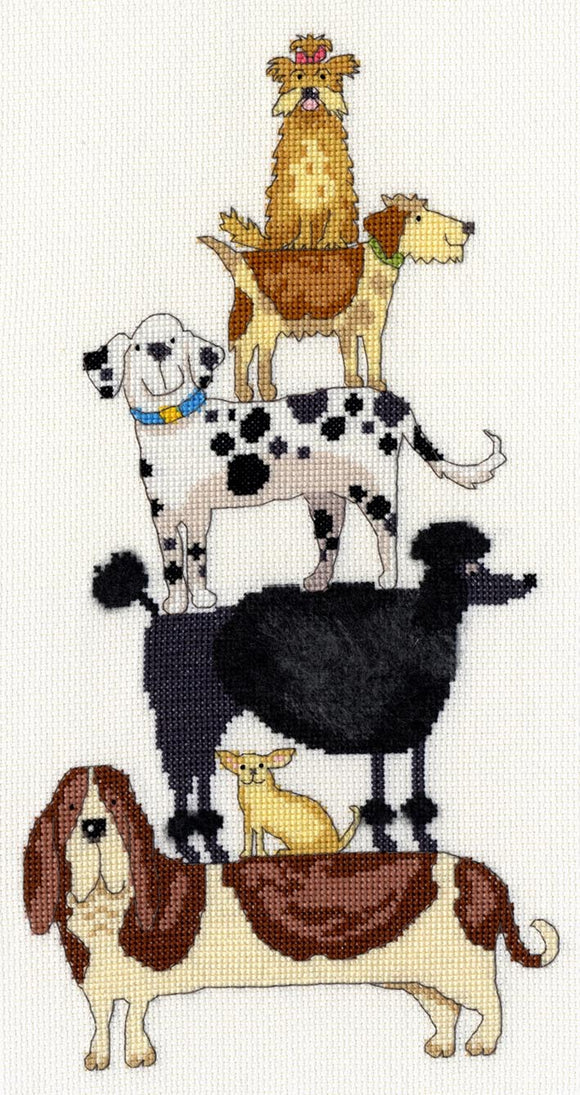 Bothy Threads Cross Stitch Kit - Dog Stack - by Kate Mawdsley