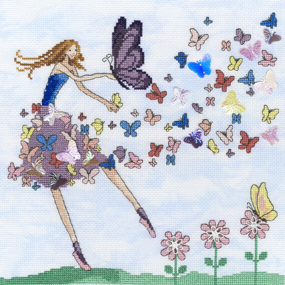 Bothy Threads Cross Stitch Kit - Butterfly Dance - by Mila Marquis -  Design
