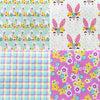 Novelty Easter Fabric - 100% Cotton Prints - Lambs, Bunnies, Daffodils & Checks