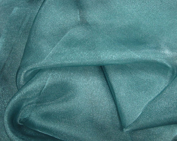 Snow Organza Fabric - Bottle Green