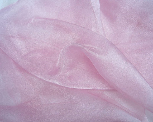 Snow Organza Fabric - Dusky Pink