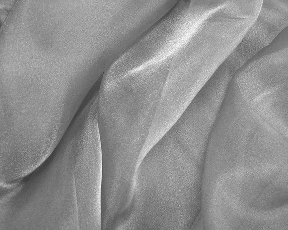Snow Organza Fabric - Grey