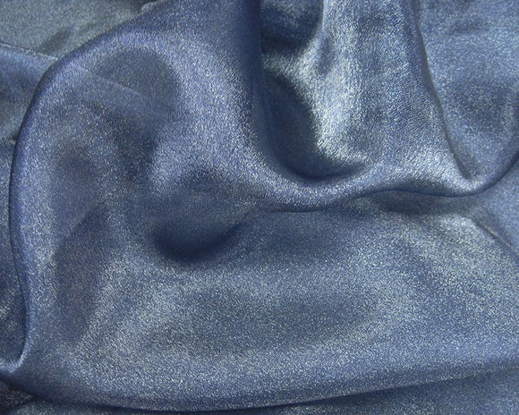 Snow Organza Fabric - Navy Blue