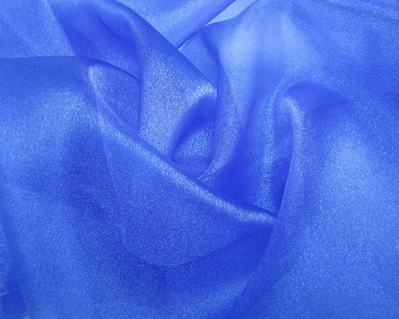 Snow Organza Fabric - Royal Blue