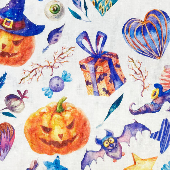 Rose & Hubble Digital Halloween Cotton Prints - Love Halloween