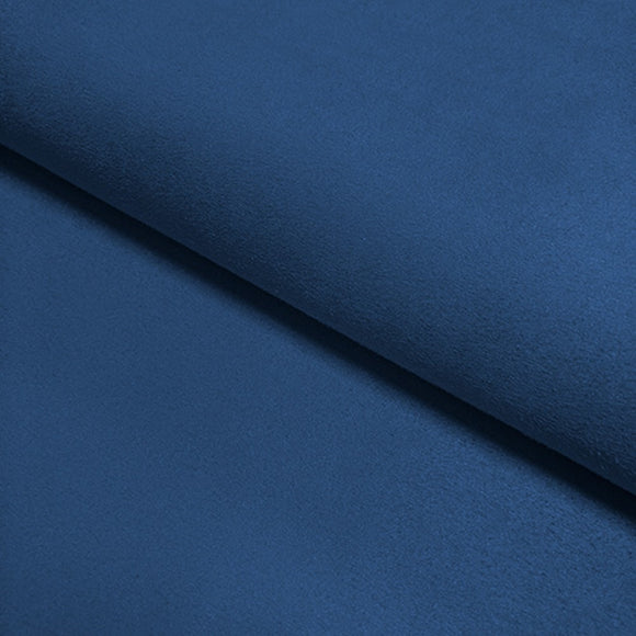 Upholstery Fabric - Luxury Faux Suede - Denim Blue