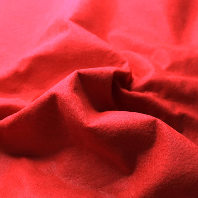 Red Felt Fabric - Plain Felt Polyester Craft Fabric Material - 40" Wide