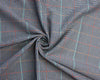 Polyviscose Tartan - Dogtooth Black & Blue Tartan Check Dress Fabric