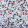 Soft Jersey Fabric - Pretty Pink Blue Floral Cotton Stretch Clothing Fabric