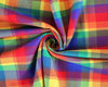 Rainbow Tartan Check Polyviscose Fabric