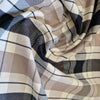 Upholstery Fabric  Cotton Curtain Cushion Material - Washington Charcoal Grey Tartan Check