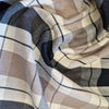 Upholstery Fabric  Cotton Curtain Cushion Material - Washington Charcoal Grey Tartan Check