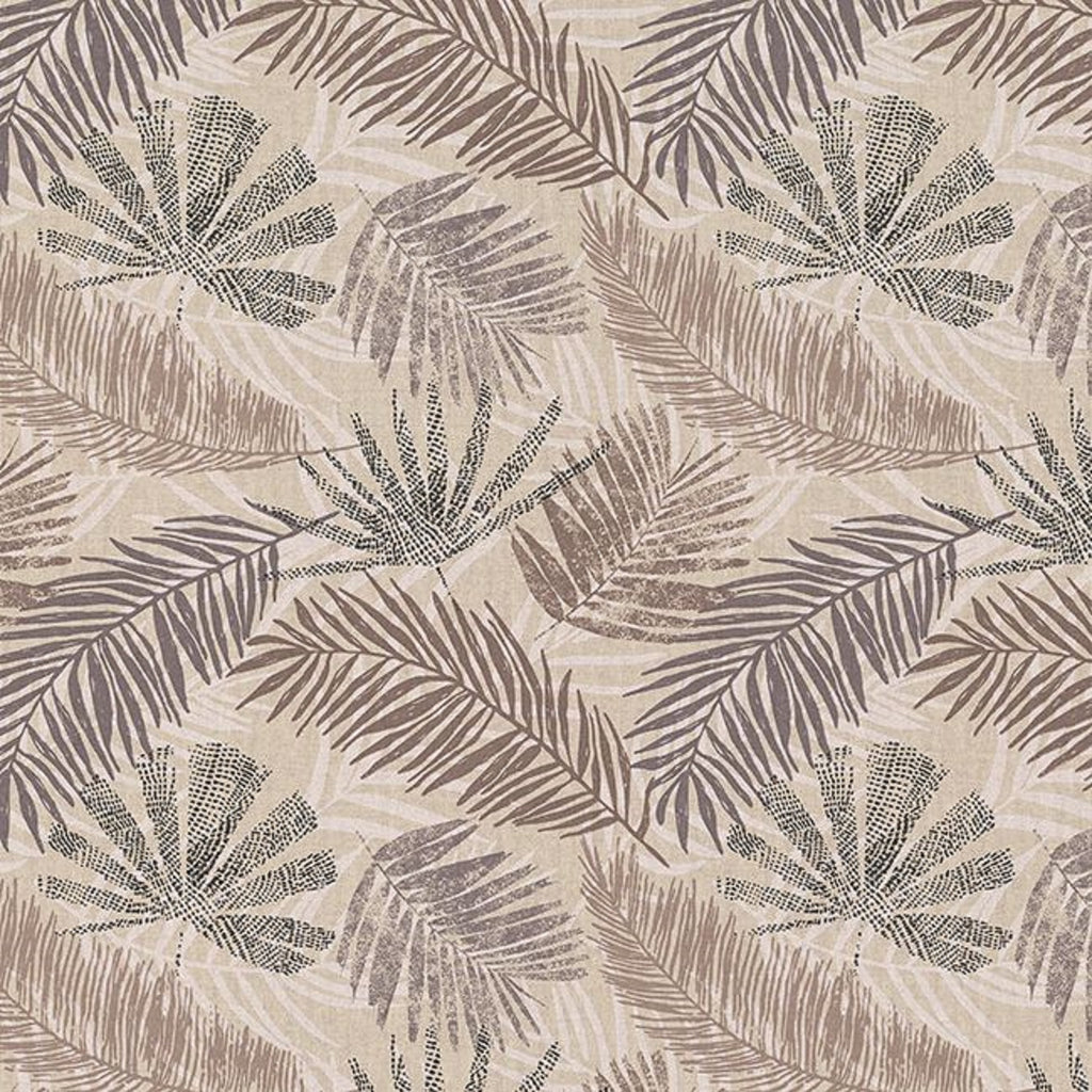 Linen Look Canvas Fabric - Palm Leaf Print - Upholstery Cushion Curtain Craft Fabric