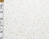 Christmas Fabric - Metallic Gold Stars on Ivory - Craft Fabric Material Metre