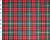 Red & Green Irish Tartan Check Polyviscose Fabric