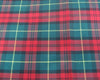 Red & Green Irish Tartan Check Polyviscose Fabric