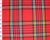 Polyviscose Tartan - Large Red Royal Stewart Tartan Check Dress Fabric