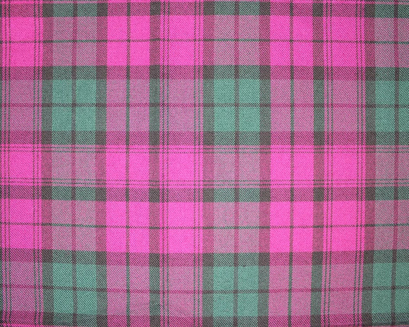 Purple 'Lindey' Tartan Check - Polyviscose Fabric