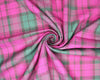 Purple 'Lindey' Tartan Check - Polyviscose Fabric
