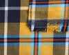 Tartan Fabric - Cornish Mustard Tartan Check - Polyviscose Craft Fabric Material