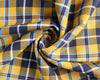 Tartan Fabric - Cornish Mustard Tartan Check - Polyviscose Craft Fabric Material