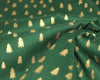 Christmas Fabric - Metallic Gold Trees on Green - Craft Fabric