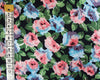 Cotton Lawn Fabric - Water Floral Pink & Blue Flower Print