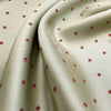 Polka Dot Lining Fabric - Khaki Green & Red Spot