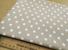 Cotton Fabric - Beige & White Polka Dot Spotty - Craft Fabric Material