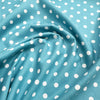 Cotton Fabric - Turquoise & White Polka Dot Spotty - Craft Fabric Material