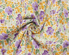 Cotton Lawn Fabric - Watercolour Floral Roses - Purple