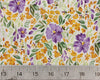 Cotton Lawn Fabric - Watercolour Floral Roses - Purple