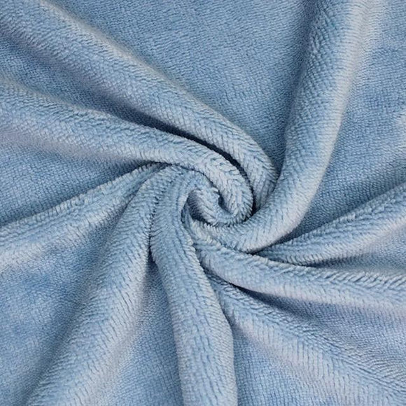 Super Soft Touch Bamboo Terry Towelling Fabric - Baby Blue