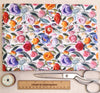Cotton Fabric- 3D Embroidered Floral Print - Little Johnny -Craft Fabric Material