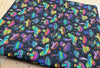 Digital Print Fabric - Neon Mushrooms Print Fabric - 100% Cotton