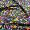 Digital Print Fabric - Neon Mushrooms Print Fabric - 100% Cotton