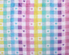 Bubs Fleece Fabric - Digital Print Rainbow Love Heart Check