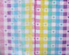 Bubs Fleece Fabric - Digital Print Rainbow Love Heart Check