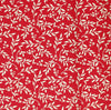 Christmas Fabric - Gold Metallic Leaves on Red - Craft Fabric