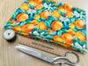 Viscose Fabric - Orange Blossom Watercolour Floral - Dress Fabric Material Metre