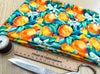 Viscose Fabric - Orange Blossom Watercolour Floral - Dress Fabric Material Metre