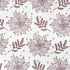 Christmas Fabric -Red Poinsettia Flowers on White - 100% Cotton