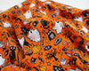 Halloween Fabric - Spooky Ghosts & Cats on Orange - Polycotton Craft Fabric