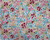 Viscose Fabric - Pink & Blue Blooming Floral - Dress Fabric Material Metre