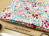 Viscose Fabric - Pink & Blue Blooming Floral - Dress Fabric Material Metre