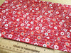 Nutex Fabric - Pretty Red Ditsy Floral Hearts - Cotton Quilting Craft Fabric