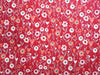 Nutex Fabric - Pretty Red Ditsy Floral Hearts - Cotton Quilting Craft Fabric