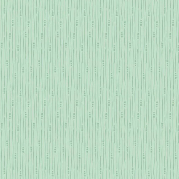 Nutex Fabric - Hollyhock Lane Green Stripe Blender - Patchwork Quilting Fabric