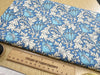 Cotton Fabric - William Morris Blue & Cream Floral Print Craft Fabric Material