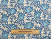 Cotton Fabric - William Morris Blue & Cream Floral Print Craft Fabric Material